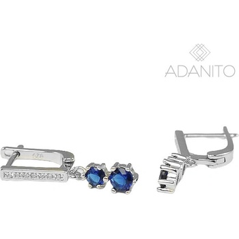 BENETO AGUC612B - Strieborné náušnice s modrými zirkónmi