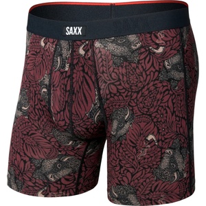 Saxx Мъжко синтетично термобельо Saxx Vibe Xtra Boxer Brief Fly Synthetic base layer - Smoking Jacket / Huckleberry (014-2279-2912)