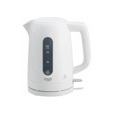 Adler Electric kettle 1.7 L | STRIX | Flat heating element | Automatic shut-off | white