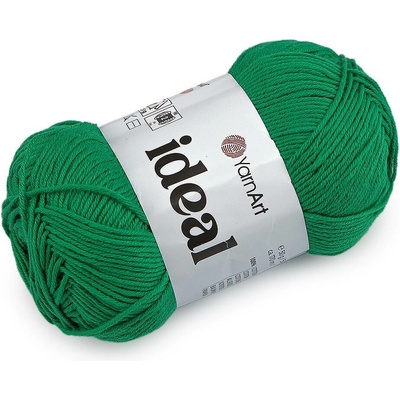 Bavlněná pletací příze Ideal 50 g Varianta: 13 (227) zelená, Balení: 1 ks 61627/160031/286132