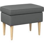 vidaXL Пуф за крака Тъмносиво 55 x 35 x 41 см (42029977)