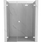 Mexen Lunar-F L сгъваема душ врата дясна 120 см, прозрачна, бяла - 836SL-120-050-20-00-P (836SL-120-050-20-00-P)