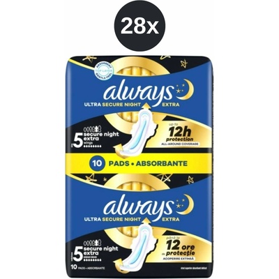Always Ultra Extra Night vložky 28 x 10 ks