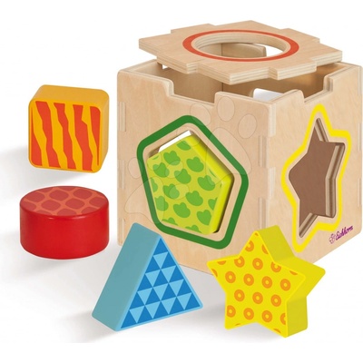 Eichhorn didaktická kostka Color Shape Sorting box s 5 vkládacími tvary