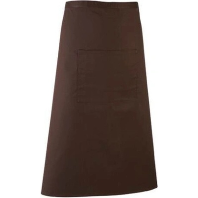 Premier Workwear Pracovní zástěra s kapsou PR158 Brown Pantone 476 90x80cm