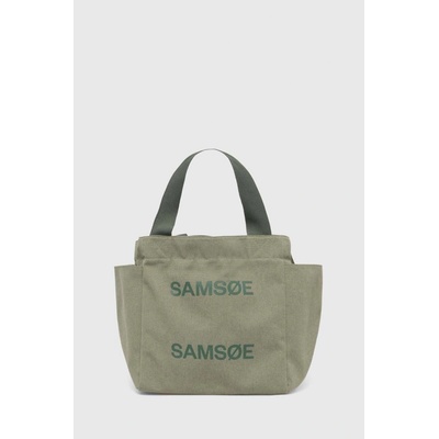 Bavlnená taška Samsoe Samsoe SALANITA zelená F24100082