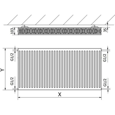 Mexen C22 W422-040-110-00 400 mm x 1100 mm