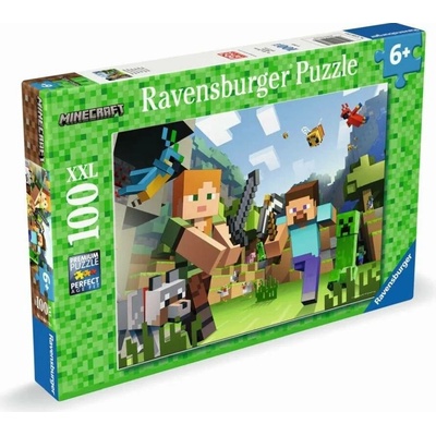 Minecraft Alex Steve A 100 dílků