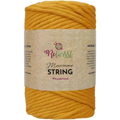 ReTwisst Macrame String 5 mm 25 slunečnicová