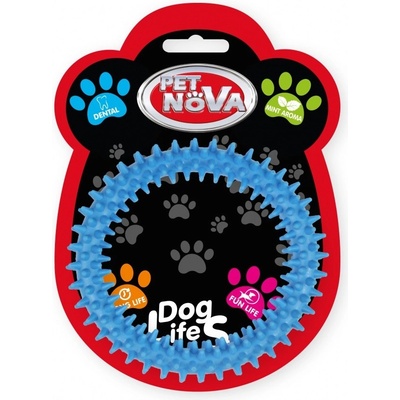 Pet Nova Dog Life Style dentální hračka Ringo červená, mátové aroma 12,5 cm