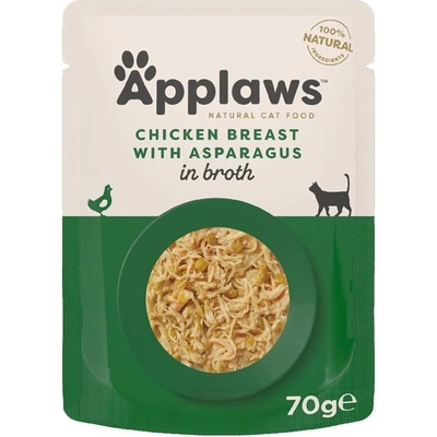 Applaws cat s kuracími prsiami a špargľou vo vývare 70 g