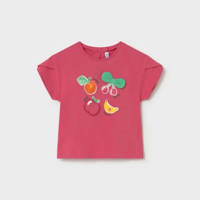 MAYORAL Тениска къс ръкав play плодове в динен цвят за бебе момиче Mayoral