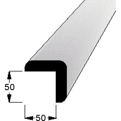 Rohová lišta č.278 - 50 mm x 50 mm, 3 oblé hrany " L", smrková, ŠL5050B