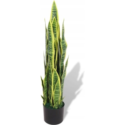 ZBXL Umělá rostlina sansevieria s květináčem 90 cm zelená