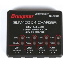 Graupner USB nabíjačka SLIM 400x4 1S LiPo 4,2V 400mA