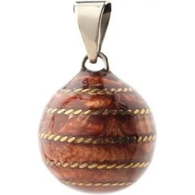 Bola Медальон за бременни Бола - Кехлибарен с линии (vk590)