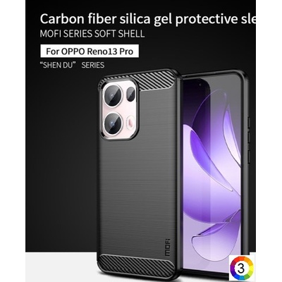 OPPO Reno13 Pro Удароустойчив MOFI Carbon Fiber Калъф и Протектор