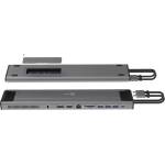 j5create Докинг станция j5create JCD552, от USB-C към 1x USB-C, 3x USB-A, 1x DisplayPort, 1x HDMI, 1x RJ45, 1x SD четец, 1x MicroSD четец, 1x M. 2 NVMe, сива (JCD552)