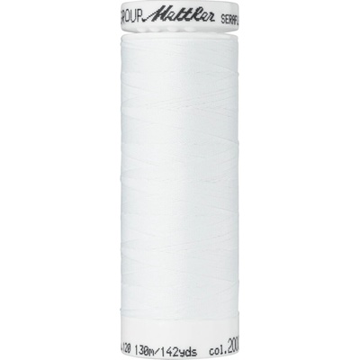 Elastická šicí nit PES - SERAFLEX METTLER (130m) barva 2000 - bílá