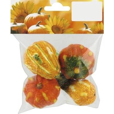 Podzimní dekorace 4 keramické dýně 4-6 cm