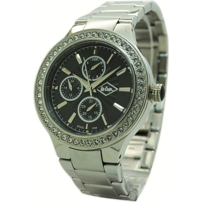 Lee Cooper Дамски часовник с кристали Swarovski и черен циферблат Lee Cooper LC-1407B