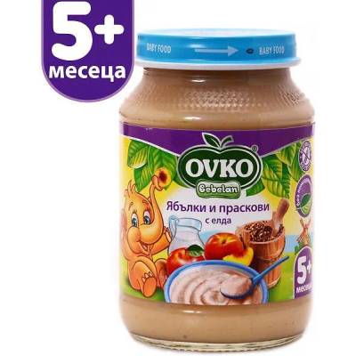 пюре млечна каша ябълки и праскови с елда - 190 г (5817)
