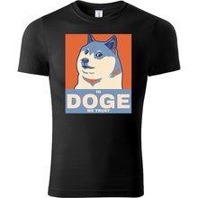 MemeMerch tričko Prezident Doge černá