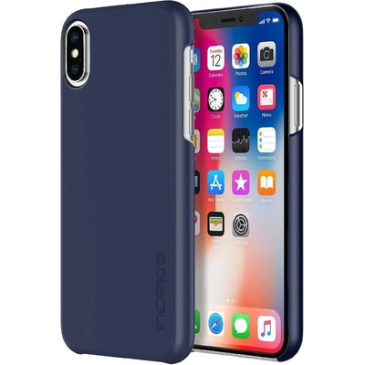 Incipio Feather Case - тънък поликарбонатов кейс за iPhone XS, iPhone X (тъмносин)