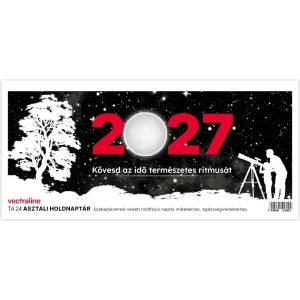 VECTRALINE Настолен календар vectraline ta24, стоящ, бял, с плоска лунна фаза, 2027. 23.09272 (23.09272)