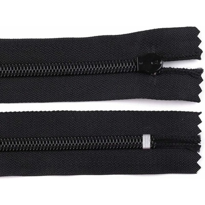 Voděodolný zip šíře 7 mm délka 85 cm spirálový - černá
