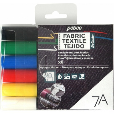 Pebeo sada fixiek na textil Setacolor classic 6 ks