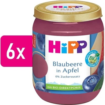 HiPP HiPP BIO Jablko a čučorietky 6 x 160 g – Zboží Mobilmania