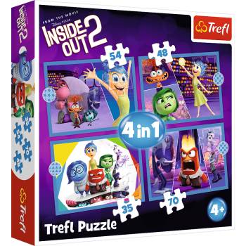 Image 1 of Trefl - Puzzle 4v1 Inside Out 2: Emotions Rule - 1 - 39 piese