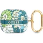 Guess Калъф Guess GUA3HHFLN за AirPods 3, зелен, Flower Strap Collection (3666339047313)