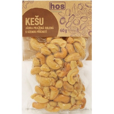 HOS Kešu jadra pražená solená s údenou príchuťou 60 g