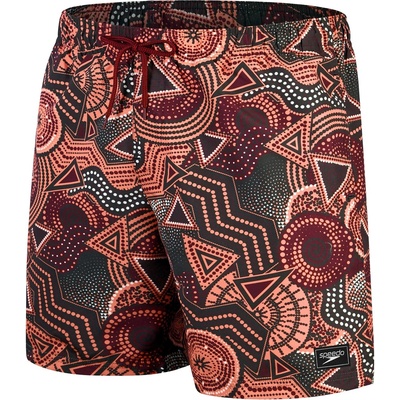 Speedo Бански гащета Speedo Men's Digital Printed 18-Inch Swim Shorts - Black/Red