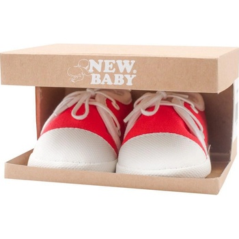 New Baby Dojčenské capačky tenisky Červená