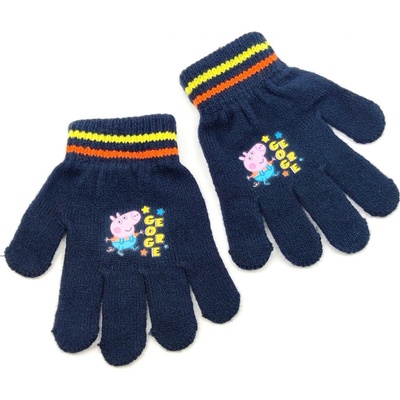 Eplusm Chlapčenské prstové rukavice Peppa Pig - George Modrá