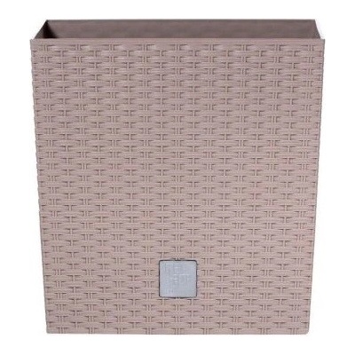 PROSPERPLAST Kvetináč RATO LOW + vložka mocca 22,3cm