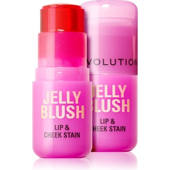Revolution Jelly Blush руж в стик за устни и скули цвят Strawberry Pink 5.5 гр