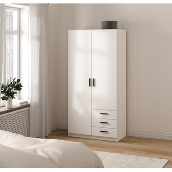 Гардероб двукрилен Sprint 2D3S Бял