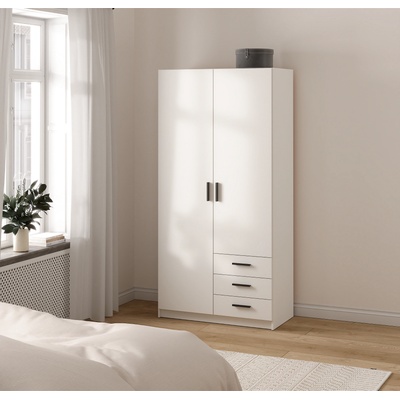 Гардероб двукрилен Sprint 2D3S Бял