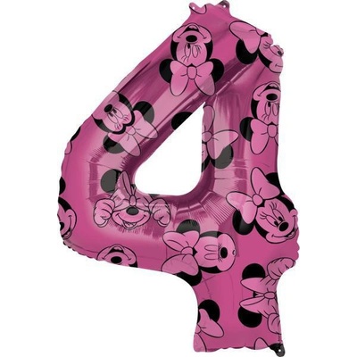 Amscan Fóliový balónik Minnie Mouse 66 cm číslica 4