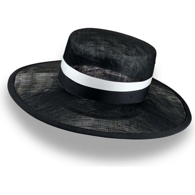 Krumlovanka dámský společenský klobouk Canotier C-188 černý