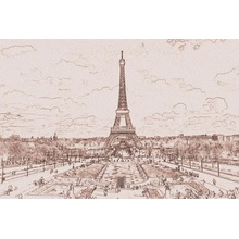 Dimex L-305 vliesová fototapeta paríž,maľba,hnedá rozmery 220 x 220 cm