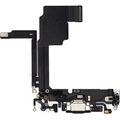 Apple iPhone 15 Pro - Nabíjecí Konektor + Flex Kabel (Black Titanium), Black Titanium