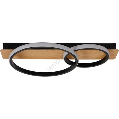 MILAGRO Led таванно осветително тяло rowena led/14w/230v черно/кафяво (mi2868)