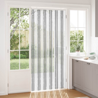 vidaXL Мрежа против насекоми Шенил Сив и бял 100 x 220 cm 100% ПП (42034458)
