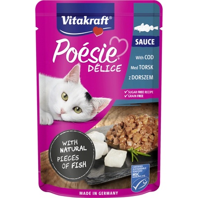 Vitakraft Cat Poésie Délice Sauce treska 85 g