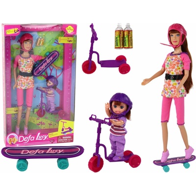 mamido Sada panenek Lucy se skateboardem fialová